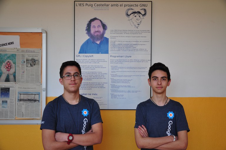 Alejandro Pereira y Ángel de Caldas, dos alumnos de SMX, participan en el concurso Google Code-in.