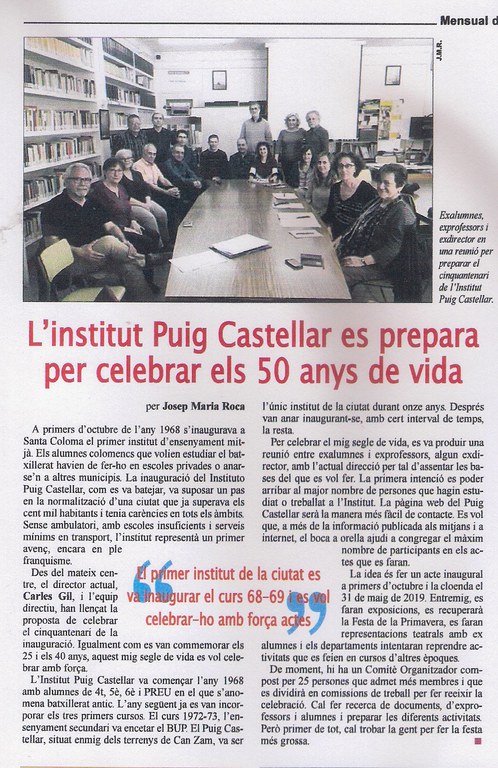 El Puig Castellar es prepara per al 50è aniversari