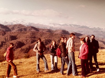 Grup de professors a una excursió al Puigsacalm (novembre de 1979)