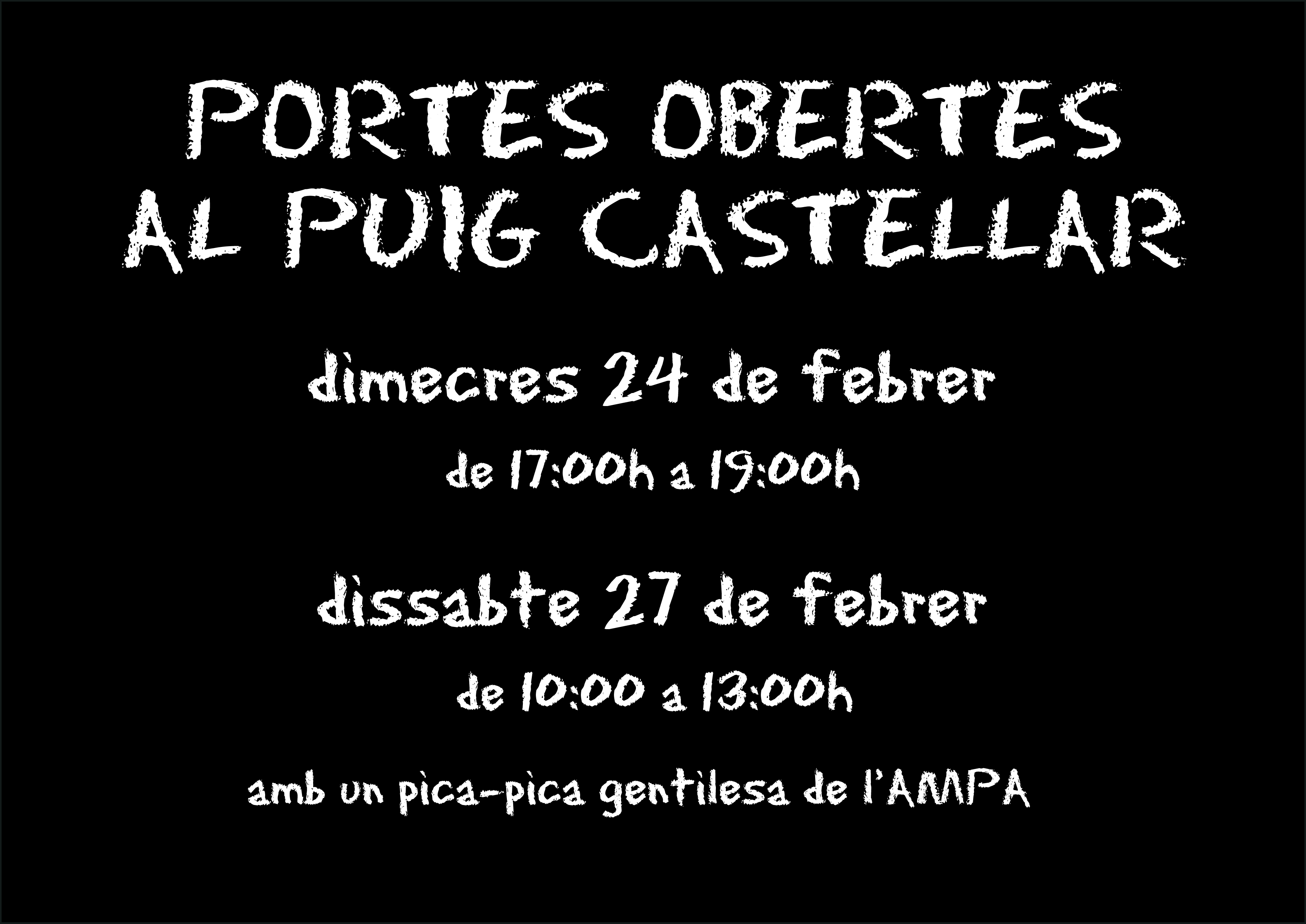 cartell portes obertes al Puig Castellar 2016.PNG